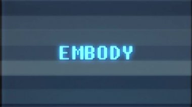 Retro videogame somutlaştırmak kelime metin bilgisayar tv arıza parazit gürültü ekran animasyon sorunsuz döngü yeni kalite evrensel vintage hareket dinamik animasyonlu arka plan renkli neşeli video m