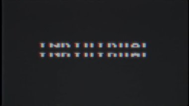 Retro video oyunu tek tek kelime metin bilgisayar tv arıza parazit gürültü ekran animasyon sorunsuz döngü yeni kalite evrensel vintage hareket dinamik animasyonlu arka plan renkli neşeli video m