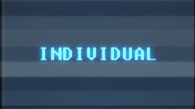 Retro video oyunu tek tek kelime metin bilgisayar tv arıza parazit gürültü ekran animasyon sorunsuz döngü yeni kalite evrensel vintage hareket dinamik animasyonlu arka plan renkli neşeli video m