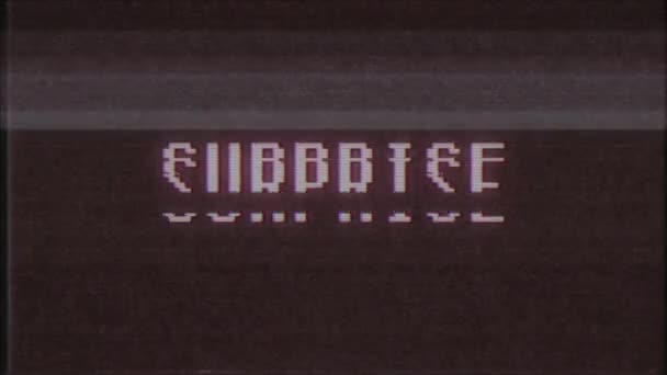 rétro jeu vidéo SURPRISE mot texte ordinateur tv glitch interférence bruit écran animation boucle transparente Nouvelle qualité universel vintage mouvement dynamique animé fond coloré joyeux vidéo m 