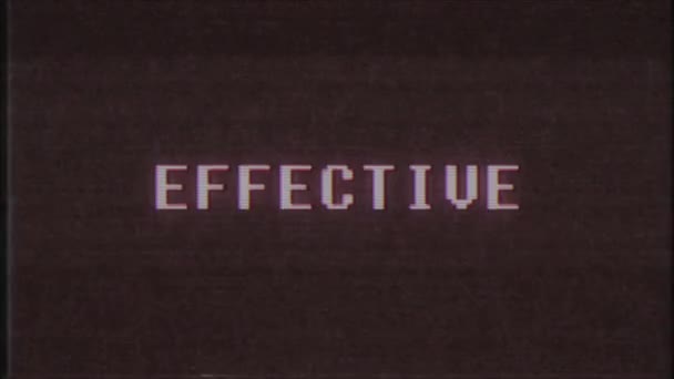 Rétro jeu vidéo EFFICACE mot texte ordinateur tv glitch interférence bruit écran animation boucle transparente Nouvelle qualité universel vintage mouvement dynamique animé fond coloré joyeux vidéo m — Video