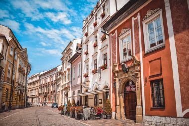 Krakow şehrinin güzel mimarisi