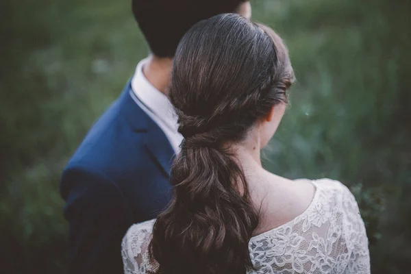 Close Zijaanzicht Van Het Echtpaar — Stockfoto