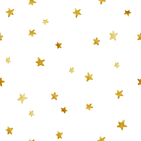 Textura Abstracta Con Oro Dibujado Mano Patrón Sin Costuras Estrellas —  Fotos de Stock