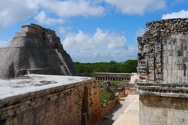 Uxmal Μάγια ερείπια Pyramide πολιτισμού Μεξικού Yucatan — Φωτογραφία Αρχείου