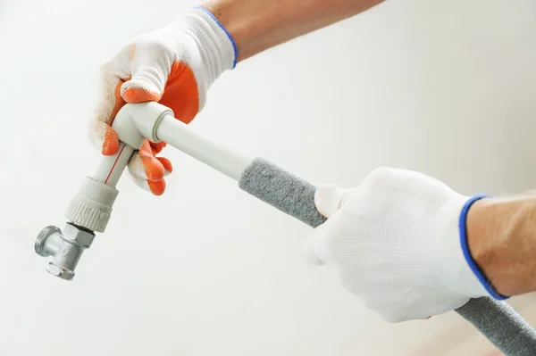 Installation of home heating. — Stock Photo, Image