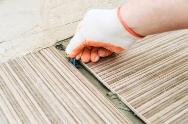 Taş'ın el plastik küçük resim yerleştirir.