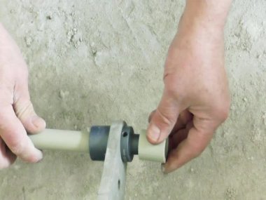 Plastik boru lehimleme.