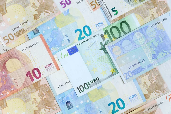 Euro banknotes values . — Stock Photo, Image