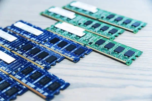 Diferentes slots RAM . — Fotografia de Stock