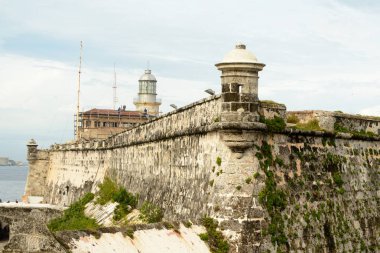 Havana, Küba'da Deniz Manzaralı, panoramik