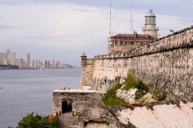 Havana, Küba'da Deniz Manzaralı, panoramik