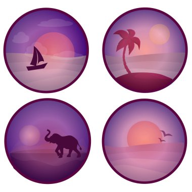 Seyahat etmek simge düğmelerini ayarla