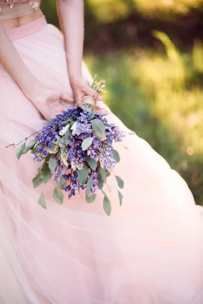 Wedding bouquet of lupines — Stock Photo, Image