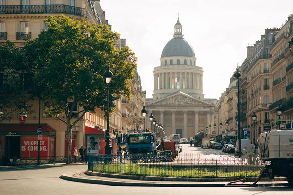Paris Pantheon Central Facade Sunny Day — Stock Photo, Image