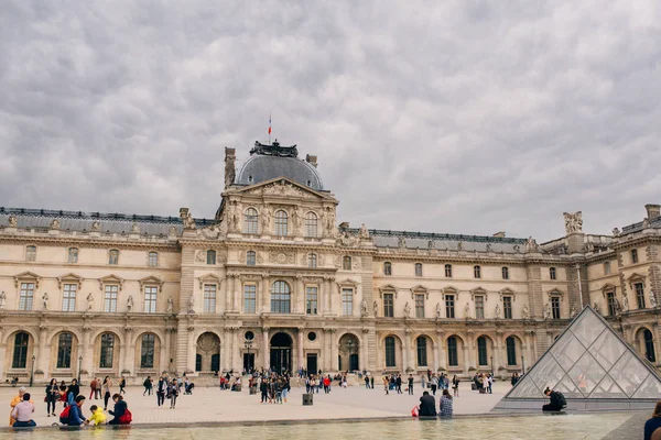 Louvre Párizsban Franciaország Attrakció — Stock Fotó