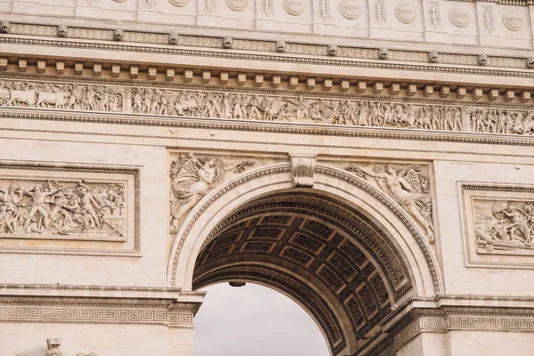 Arc Triomphe Paris Cloudy Day — Stock Photo, Image