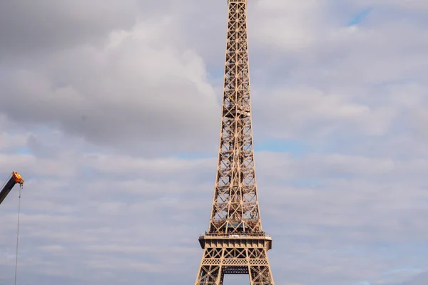 Τροκαντερό Και Πύργος Του Άιφελ Στη Λιακάδα Παρίσι Γαλλία — Φωτογραφία Αρχείου
