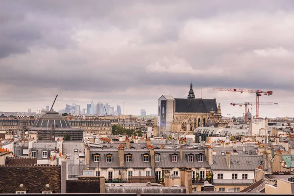 Paris Ufuk Çizgisi Pompidou Merkezinin Manzarası Fransa — Stok fotoğraf