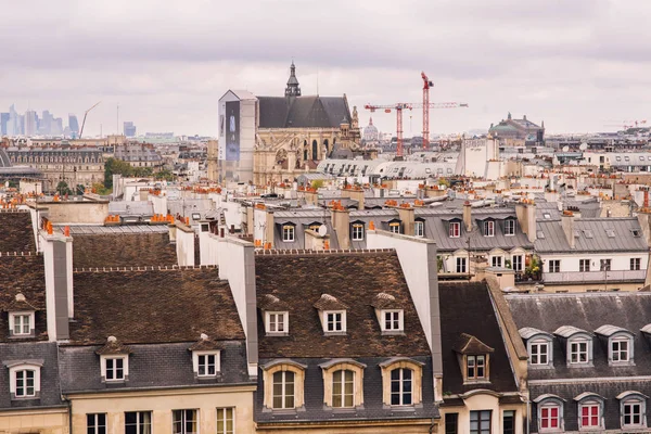 Die Skyline Von Paris Der Blick Vom Pompidou Zentrum Frankreich — Stockfoto