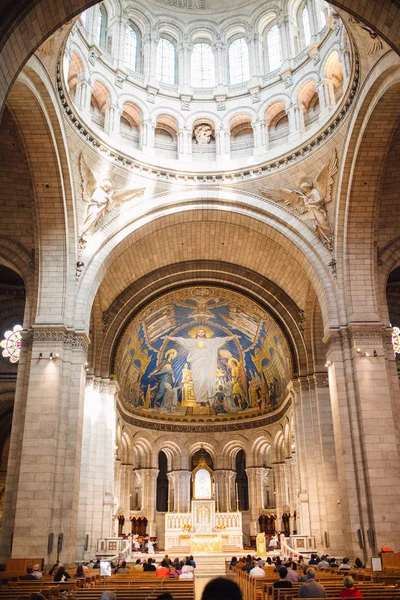 Interior Basílica Sacr Coeur Montmartre París Francia — Foto de Stock