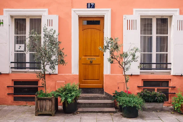 Rue Cremieux Paříž Pařížském Obvodu Místem Pastelově Zbarvených Domů Rolet — Stock fotografie