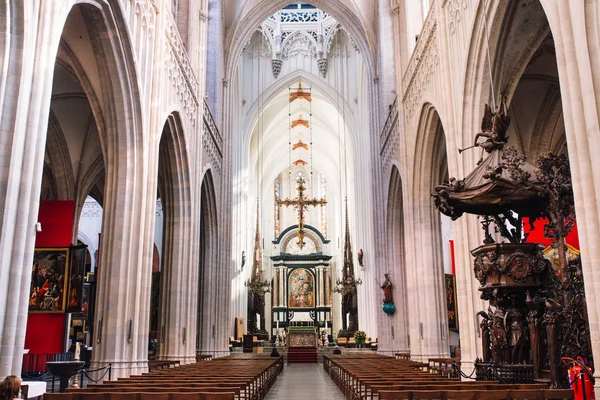 Cathedral Our Lady Interior Antwerp Belgium — Stock Photo, Image