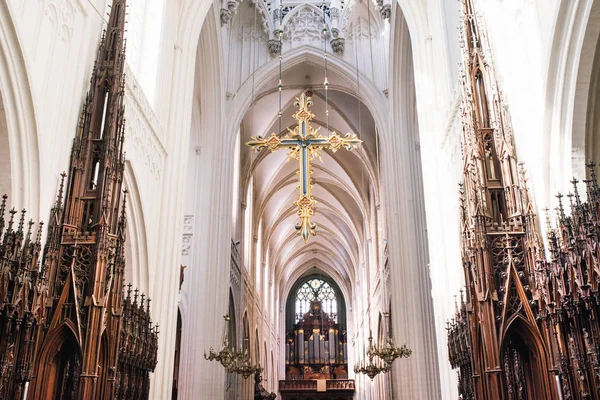 Cathedral Our Lady Interior Antwerp Belgium — Stock Photo, Image