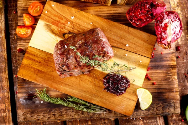Neck Steak Tenderloin Filet Mignon Pork Beef 매콤하고 맛있는 — 스톡 사진