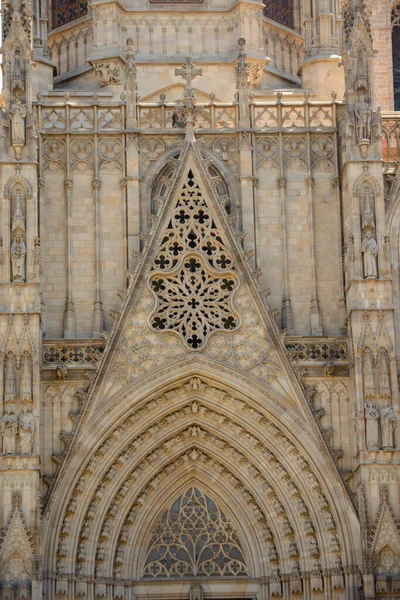 Cathedral Holy Cross Saint Eulalia Cathedral Built Gothic Style 13Th — Stock Photo, Image