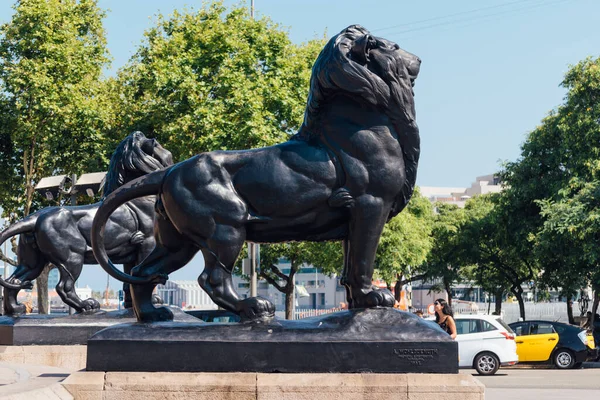 Monumento Colombo Barcellona Spagna Catalogna — Foto Stock