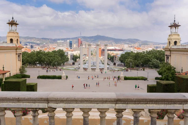 Beautiful Views Barcelona Montjuic National Museum Catalan Art Palau Amazing — Stock Photo, Image