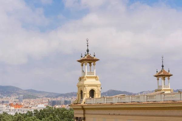 Beautiful Views Barcelona Montjuic National Museum Catalan Art Palau Amazing — Stock Photo, Image