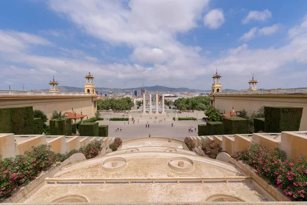 Beautiful Views Barcelona Montjuic National Museum Catalan Art Palau Amazing — Stock Photo, Image