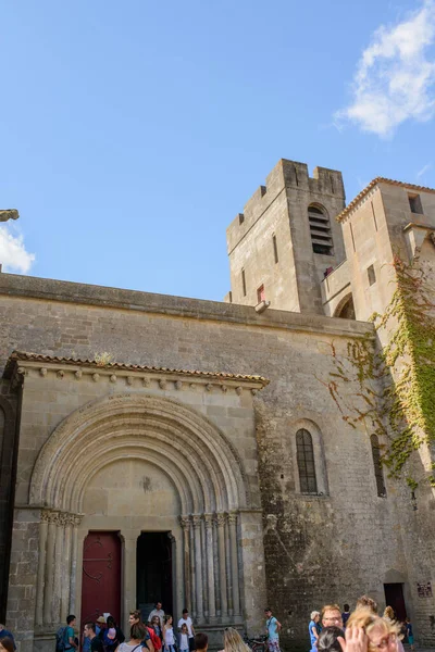 中世の要塞 Cite Carcasonne カルカソンヌ 南フランス要塞はユネスコの世界遺産に登録されており 人気の観光地です — ストック写真