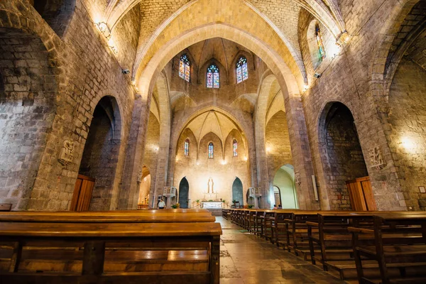 Bóveda Gótica Iglesia San Pedro Figueres Cataluña España — Foto de Stock