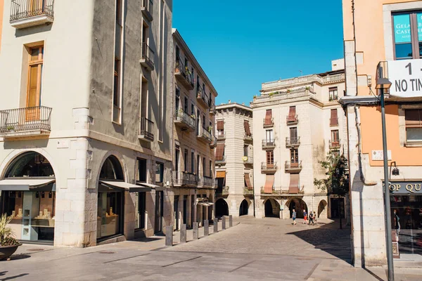 Calle Casco Antiguo Girona Catalonia España —  Fotos de Stock