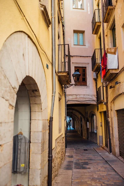 Calle Casco Antiguo Girona Catalonia España —  Fotos de Stock