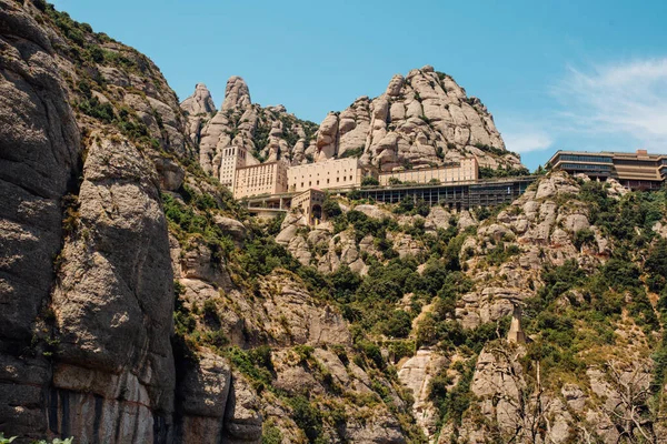スペイン モンセラットのトップ修道院からの山の景色カタルーニャ — ストック写真