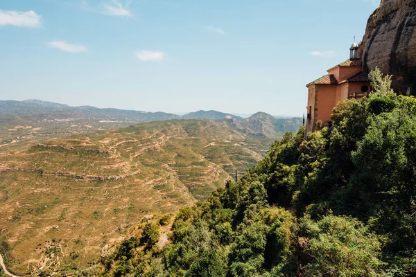 Гора Монсеррат Каталонія Іспанія Бенедиктинський Монастир Санта Марії — стокове фото
