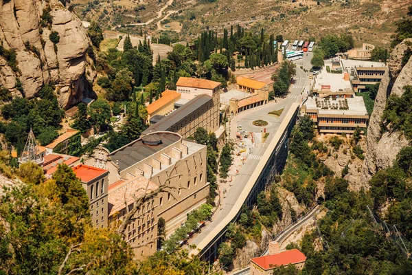 Santa Maria Montserrat Бенедиктинське Абатство Розташоване Горі Барселона Каталонія Іспанія — стокове фото