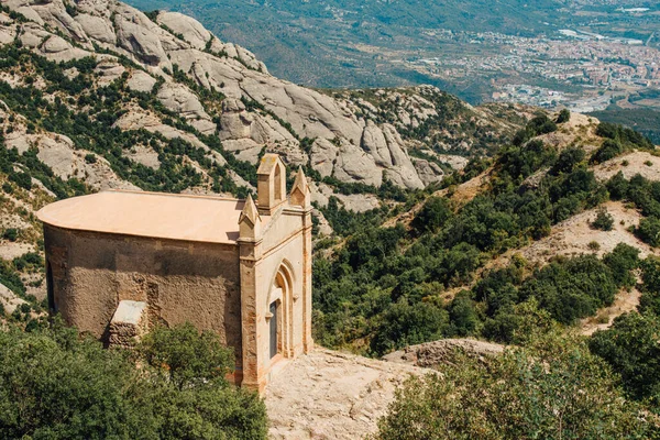 サンタ マリア モンセラット Santa Maria Montserrat スペイン カタルーニャ州 バルセロナにあるベネディクト会修道院 — ストック写真
