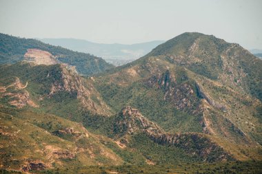 İspanya 'nın Montserrat kentindeki en iyi manastırdan dağ manzarası