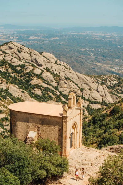 Santa Maria Montserrat Бенедиктинське Абатство Розташоване Горі Барселона Каталонія Іспанія — стокове фото