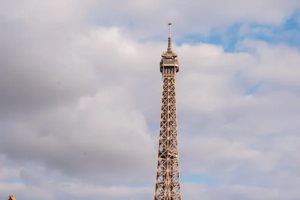 París Francia Fragmento Construcción Torre Eiffel Uno Los Atractivos Más — Foto de Stock