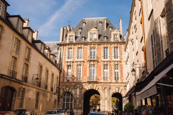 Edifício Típico Place Des Vosges Conhecido Como Place Royale Mais — Fotografia de Stock