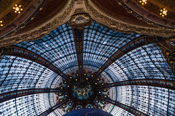 Galería Lafayette Haussmann París Francia Tienda Departamental 000 Metros Con — Foto de Stock