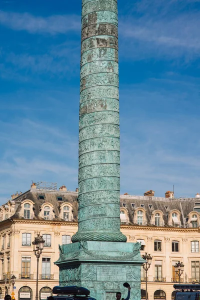 Place Vendôme Avec Une Colonne Centre Paris France Par Une — Photo