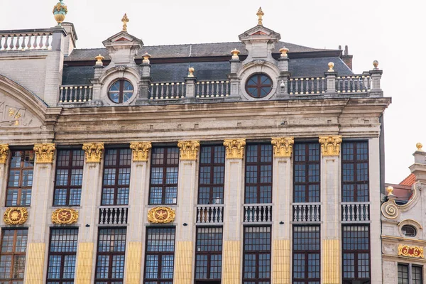 Головна Площа Брюсселя Бельгія Сонячний День Сторінка Юнеско — стокове фото