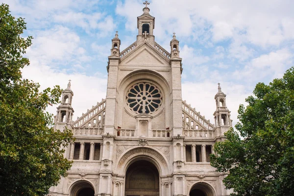 Церква Святої Катерини Брюссель Сонячний День — стокове фото
